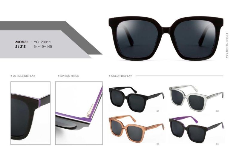 Vintage Men Acetate Eye Glasses Retro Style Sunglasses Polarized Sun Glasses