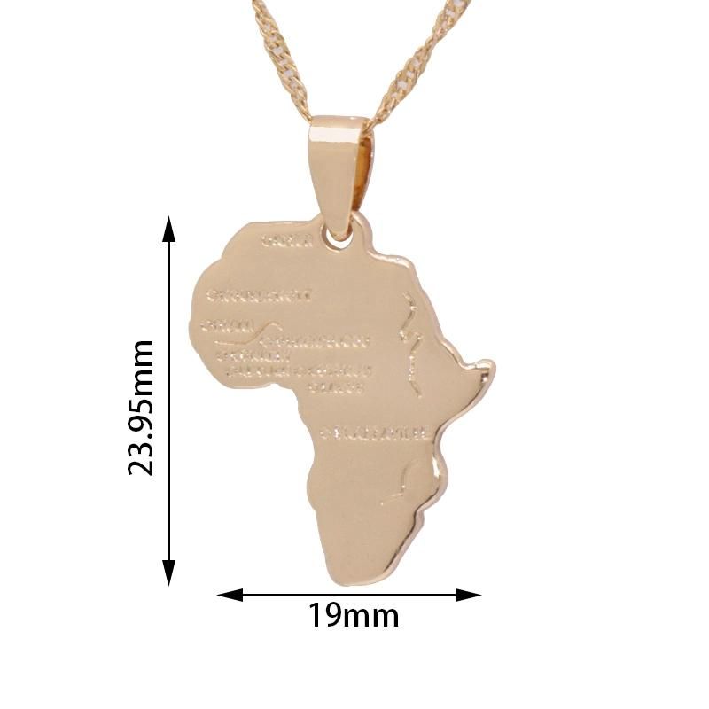 Wholesale High Quality Map Pendant Fashion Jewelry Necklace