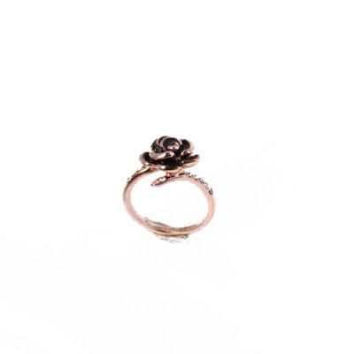 Mini Diameter Fashion Jewelry Black Rose Glod Ring