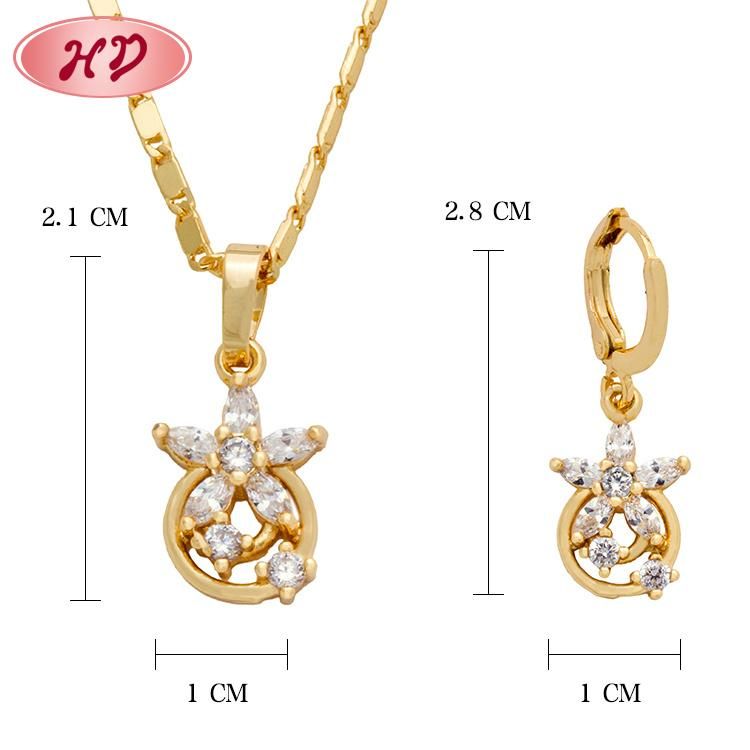 Wholesale Jewellrey 18K Gold Plated Pendant, Necklace, Earrings Jewelry Sets