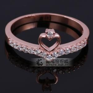 Fashion Korean Style 925 Sterling Silver Rings with CZ Stone