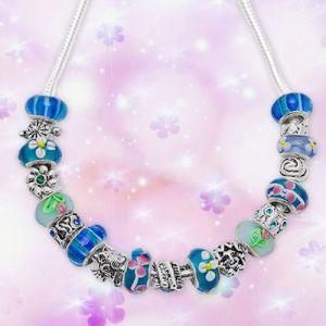 925 Silver Blue Necklace (C109)