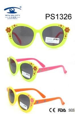 Light Flower Colorful Children Kid Plastic Sunglasses (PS1326)
