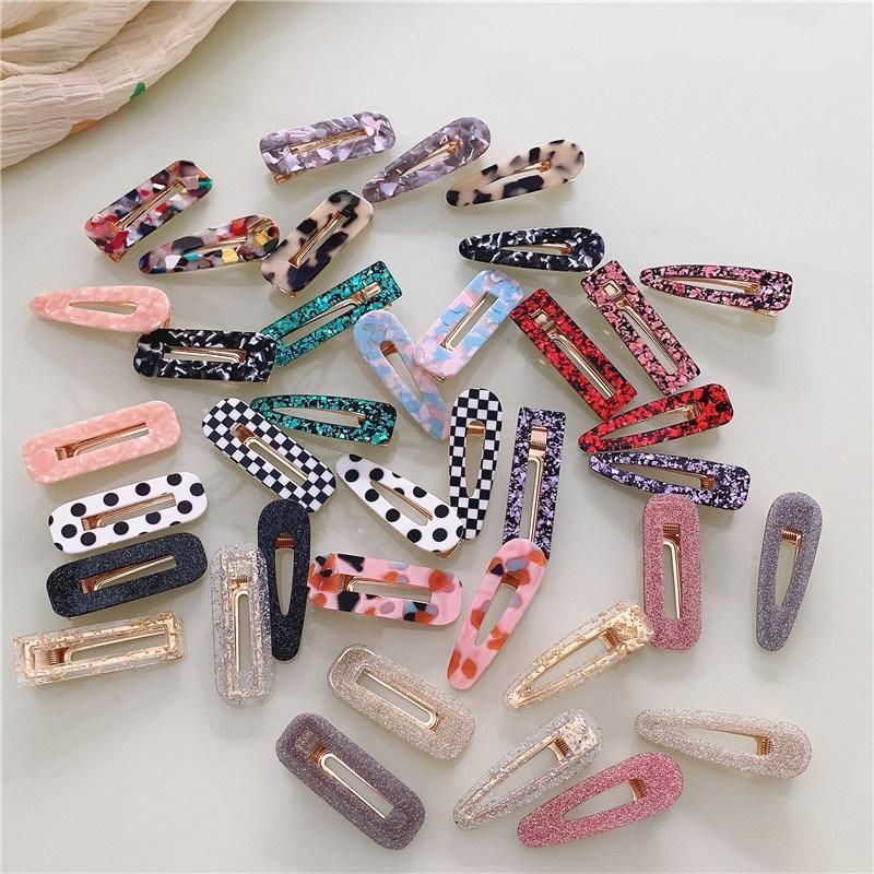 Cute Hair Clip Fancy Acrylic Colorful Hair Pin for Daily Decorate