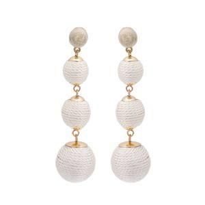 Fashion Accessories Artificial Jewelry Thread Ball Drop Earrings for Woman