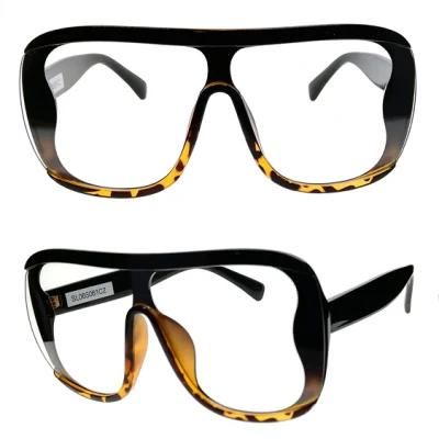 Large Frame One-Lens Mask Trendy Fashion Sunglasses