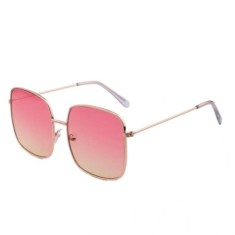 2018 Hot Selling Square Shape Fashion Metal Sunglasses