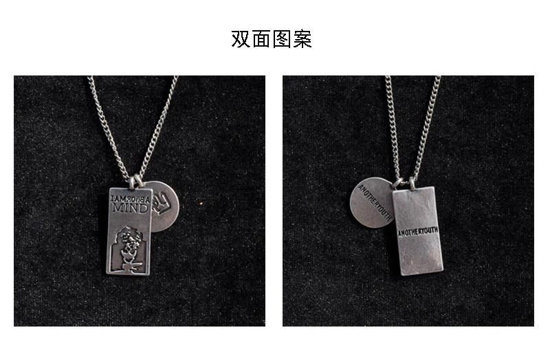 Fashion Jewelry Hip Hop 18K 24K Gold Diamond Dog Tag Pendant Necklace