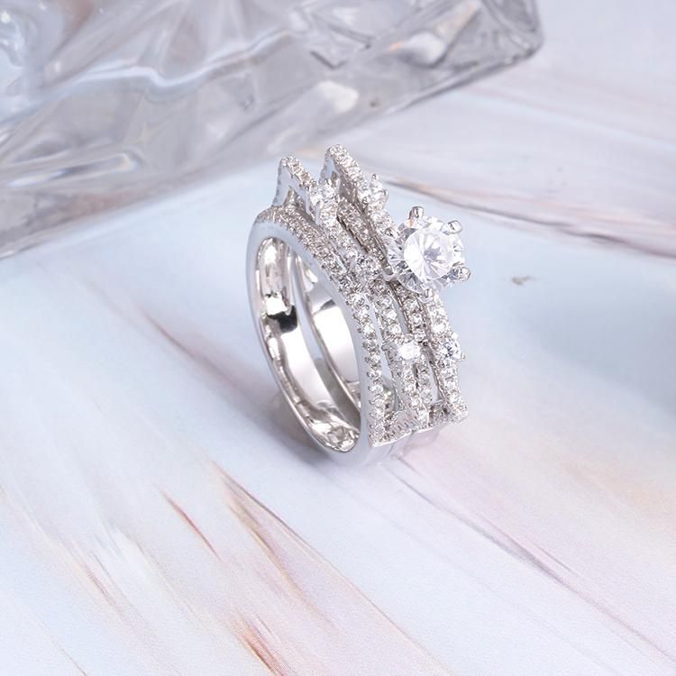 Fashion Accessories 925 Silver Factory Wholesale Women Trendy Moissanite Luxury Elegant CZ Jewellery Beauty Ring