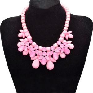 Flower Bib Statement Necklace&Floral Cluster Pendant Collar Imitation Jewelry