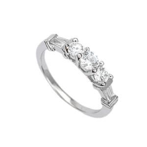 18k White Gold Filled Ring Gift White Sapphire Wedding Jewelry
