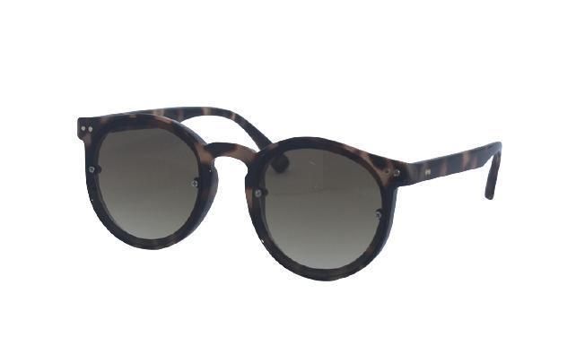 Classic Combination Leopard Print Round Frame Men Sunglasses