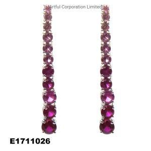 2020 New Fashion Purple Silver Earring