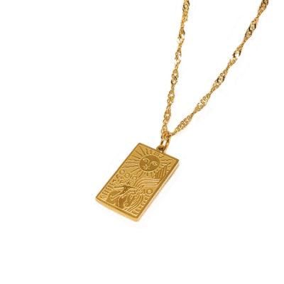 Manufacturer Custom Name Fashion Jewelry Waterproof Gold Necklace Women Fashion Gold Necklaces Chain Jewellery Logo Pendant Necklace