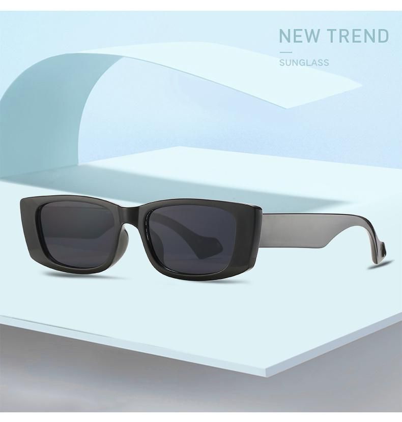 Sunglasses European and American Trend Small Frame Women Square Bright Black Net Red Same Sunglasses
