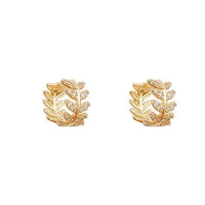 Fashion Leaf Temperament Hundred Match Earrings Jewelry