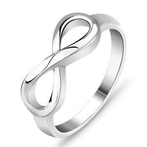 Dazzling Infinity Love Ring in Sterling Silver
