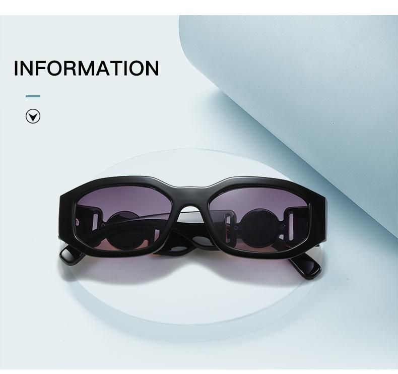 Metal Hinge Sunglasses European and American Trend Small Frame Sunglasses Retro Polygonal Personality Sunglasses