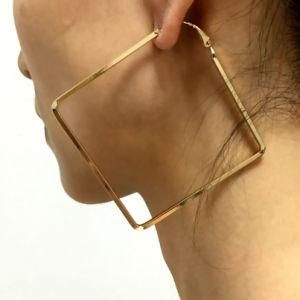 60mm Big Metal Square Hoop Earrings for Women