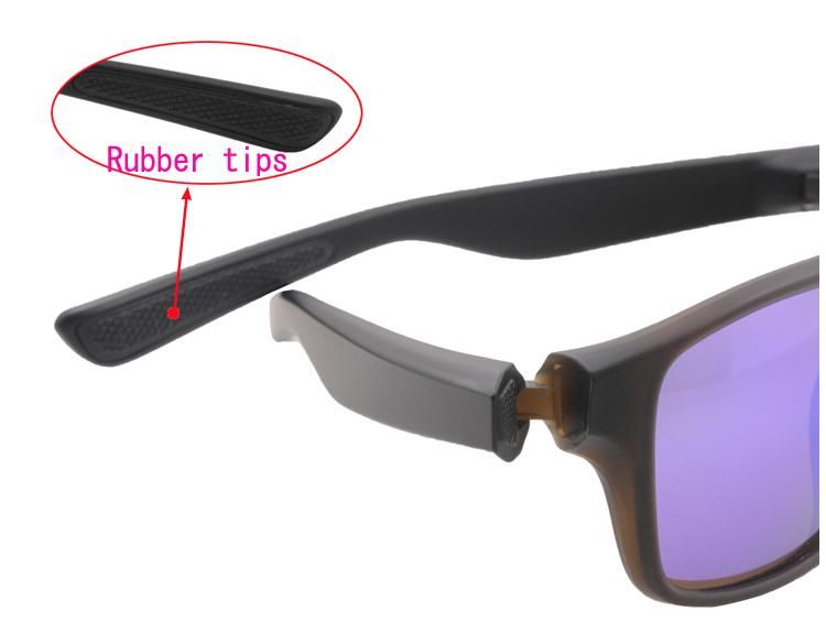 Custom Fashion Square Rubber Nose Pads Polarized Men Sport Sunglasses