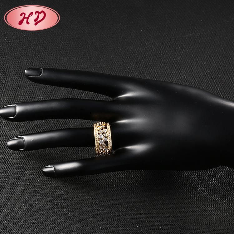Fashion Women Stainless Steel Silver 18K Gold Plated Engagement Finger Wedding Rings Jewelry Design