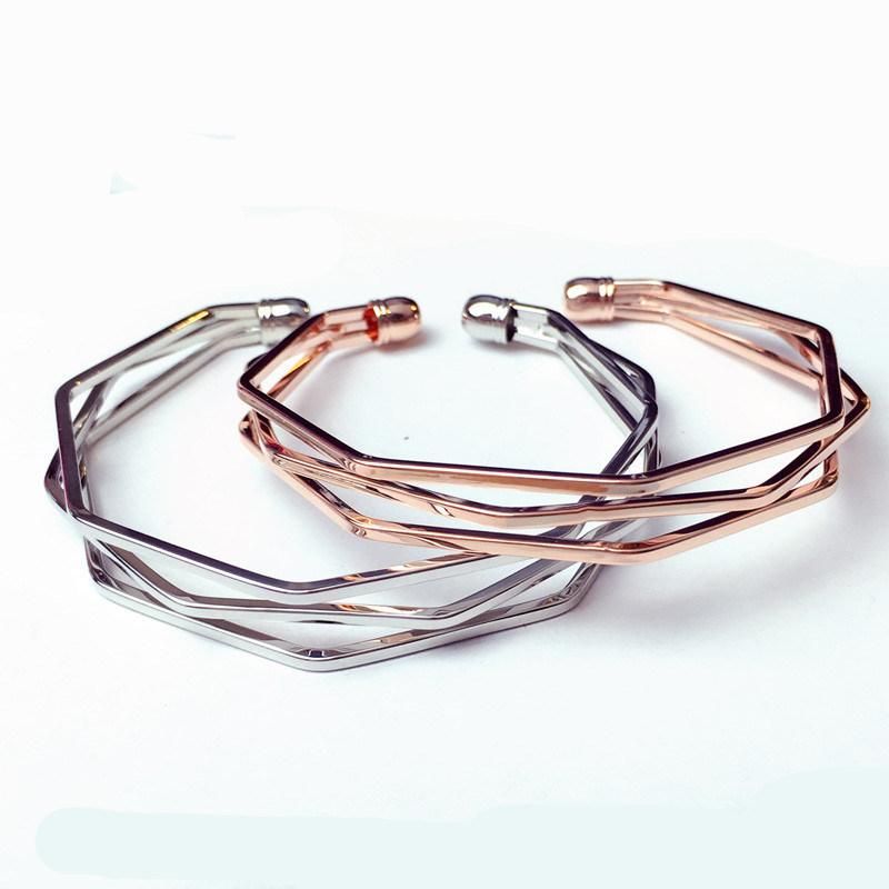 Fashion Jewelry Simple Bracelets Three-Dimensional Five-Story Geometric Irregular Bracelet