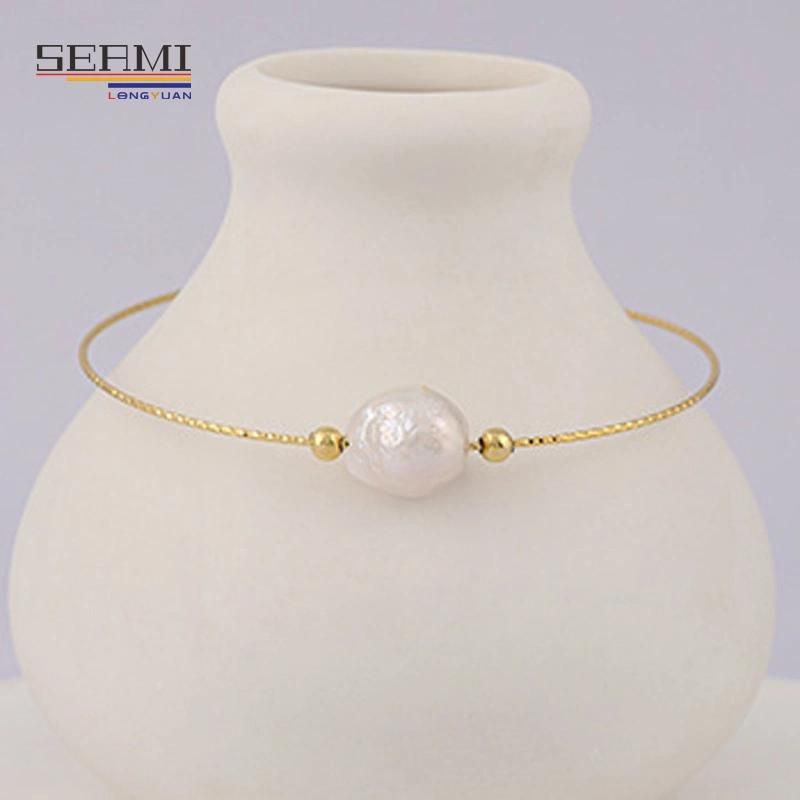 S925 Silver Baroque Bracelet Temperament Simple Pearl Bracelet