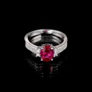 925 Sterling Silver Ring Red Fashion Jewelry Wholesale