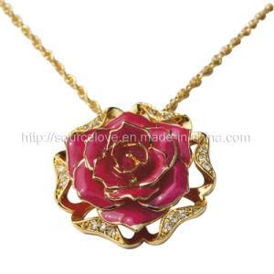 24k Fashion Gold Rose Necklaces (XL017)