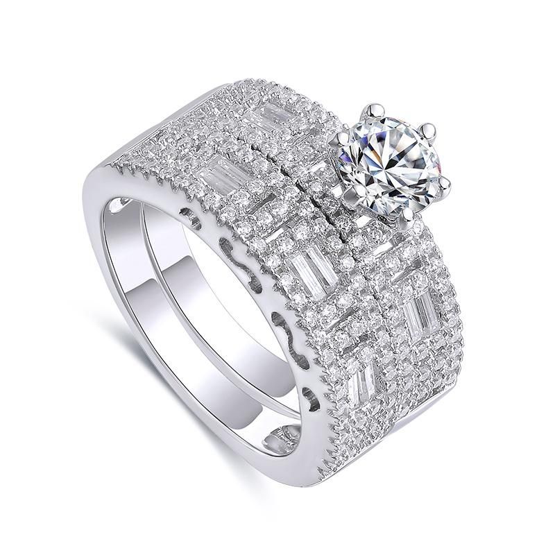 Hip Hop Fashion Accessories Fashion Jewelry Big Lab Diamond Cubic Zirconia Jewellery Factory Wholesale Ring