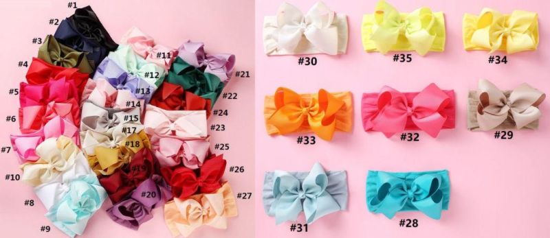 Baby Girl Newborn Infant Nylon Headband Toddler Hairbands and Bows Kids Head Wrap Hair Accessories Ornaments, Baby Headband