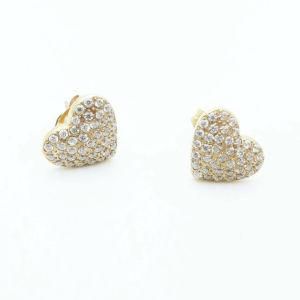 Fashion Stainless Steel Plated Rose Gold Heart Earring