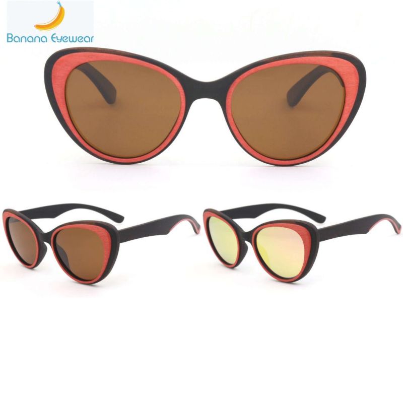 Ready to Ship No MOQ Nature Wooden Sunglasses Tac Polarized Sunglaases