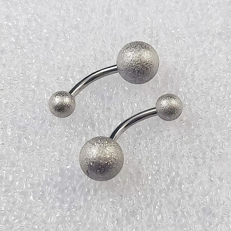 Fashion Jewelry New Products in Europe and America Stainless Steel Frosted Belly Button Ring Creative New Piercing Jewelry Ssp0811