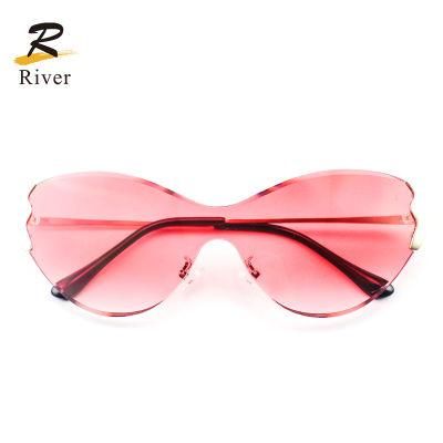 Lovely Butterfly Wholesale Frameless Women Sunglasses