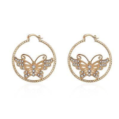 Costume Jewelry Gold Plated Round Earring for Women Gifts