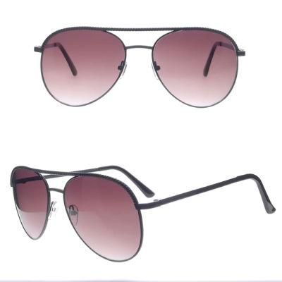 Pilot Fashion Sunglasses with Pattern Nose Bridge