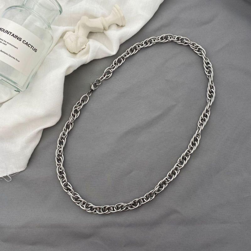 Jewellery Manufacturer Custom Non Tarnish Jewelry High Quality Classic Stainless Steel Necklace Simple Chain Wholesale Fashion Jewelry for Men Unisex Women