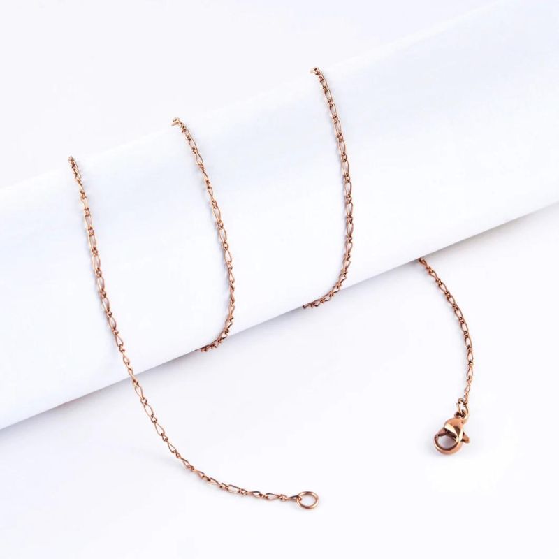 Stainless Steel Figaro Chain Long and Short for Fashion Pendant Necklace Bag Accessories Design