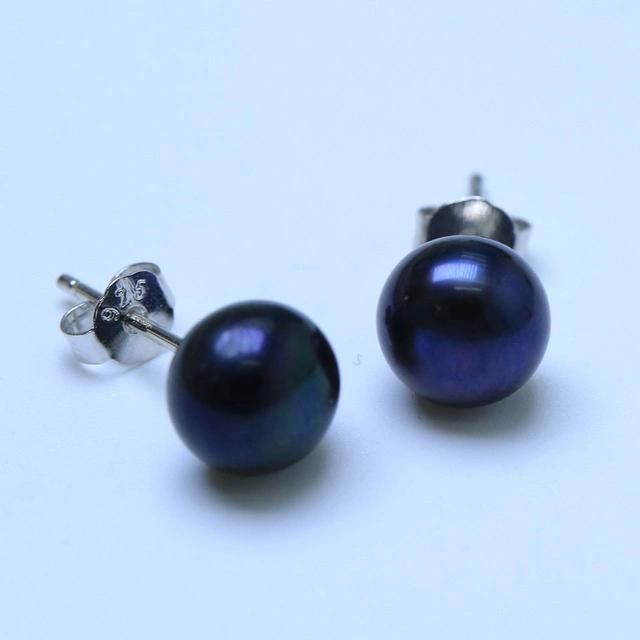 Freshwater Pearl 925 Sterling Silver Stud Earrings Women Fashion Jewelry