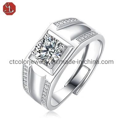 Fashion Jewelry Trendy Moissanite Accessories Women Ring Silver Fashion Jewellery Wholesale