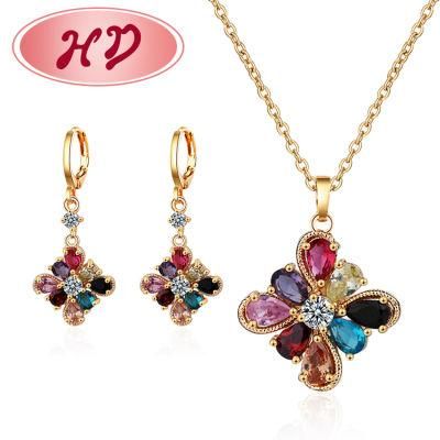 New Fashion Earring Necklace Jewelry Set with Cubic Zircon