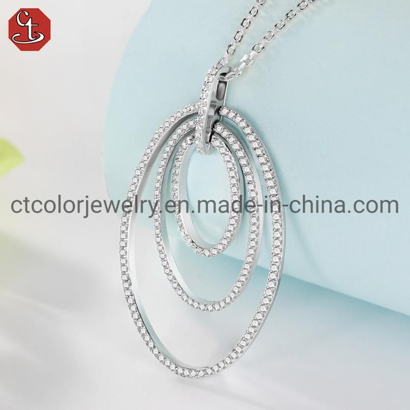 Fashion 925 Silver Pendant Necklace Jewelry