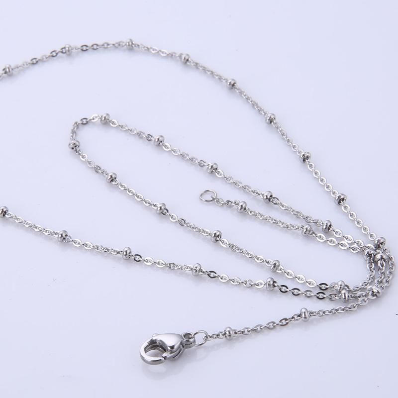 Stainless Steel Jewelry Flat Cable Chain with Rolo Bead