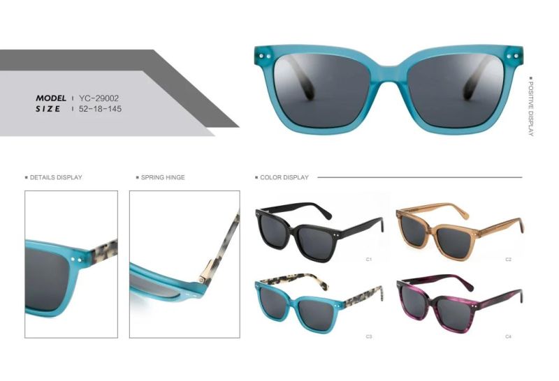 New Trendy Factory Handmade Acetate Polarized Sunglasses Double Color Sunglasses