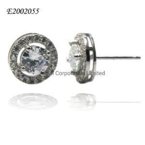 Silver/ Custom Earrings/ Fashion Accessories&#160; Jewelry /with Cubic Zircon