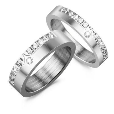 Stainless Steel Rings Mirco Inlaid Rings
