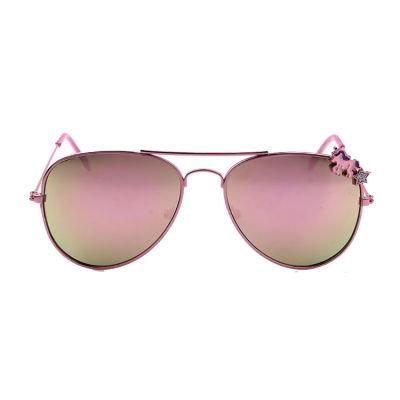 Pink Mirror with Horse Logo Metal Frame Sunglass