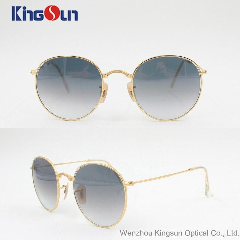 Fashion Unisex′s Sunglasses Round Shape with Wire Temple Ks1142