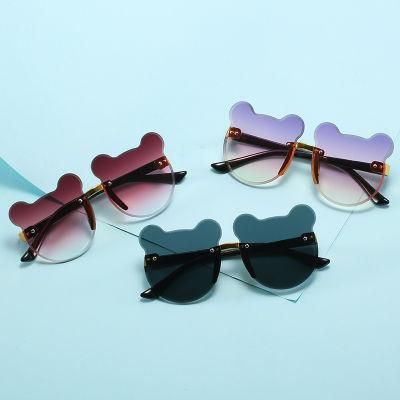 Children&prime;s Sunglasses Fashion Little Bear Baby Colorful Gradient Color Cute Sunglasses for Boys and Girls